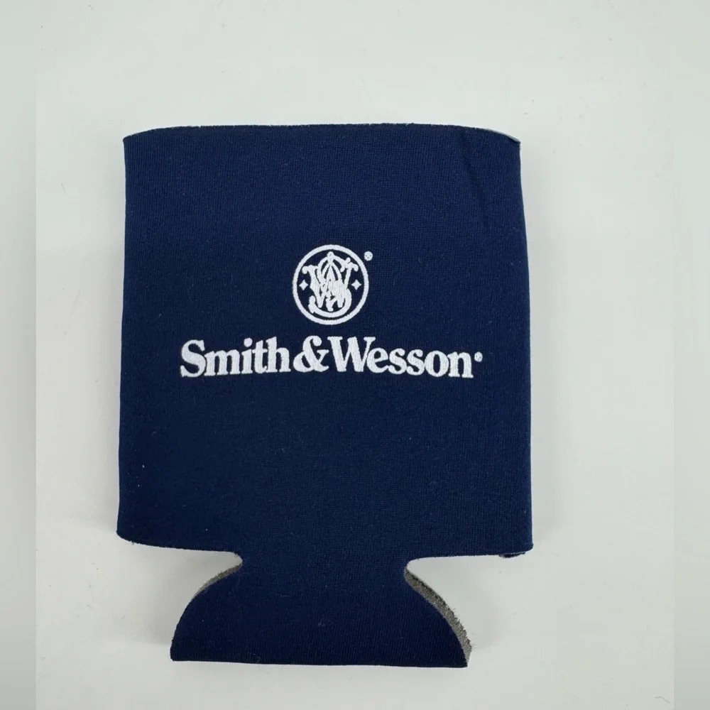 (2) Smith & Wesson Beer Drink Koozy Coozie Can Coolers Blue New - Picture 3 of 4
